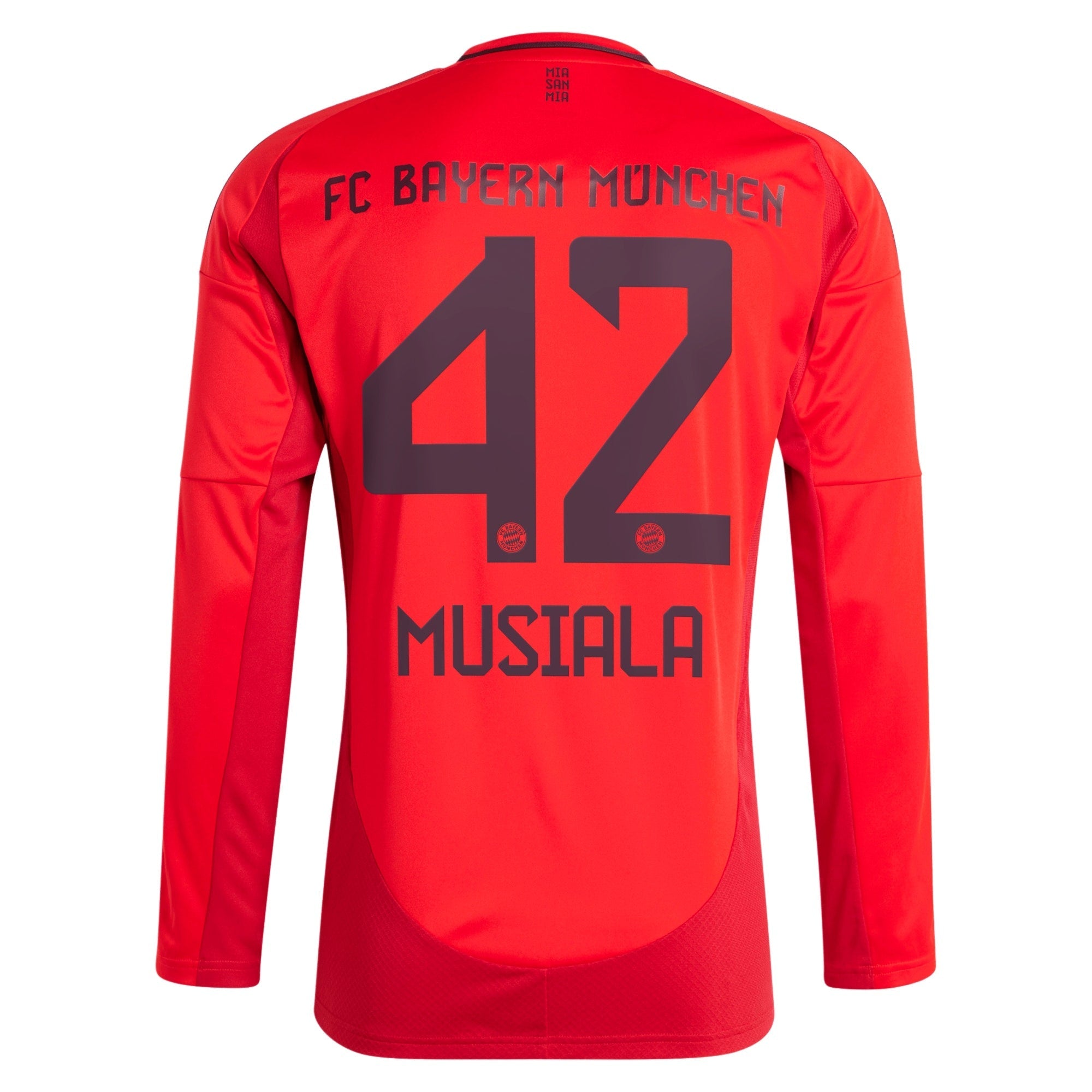 Jamal Musiala Bayern Munich adidas 2024/25 Home Long Sleeve Player Authentic T-shirt - Red