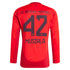 Jamal Musiala Bayern Munich adidas 2024/25 Home Long Sleeve Player Authentic T-shirt - Red