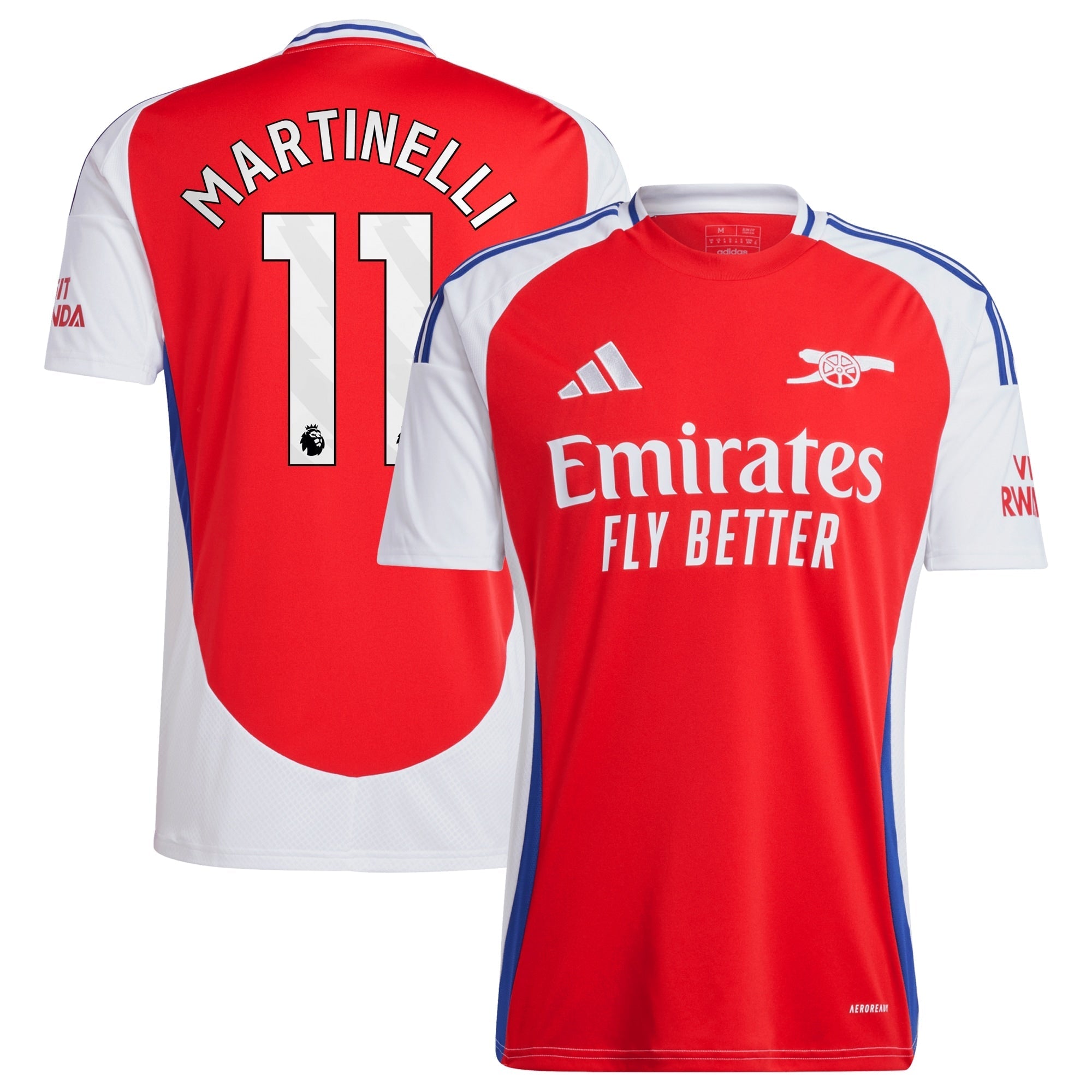 Gabriel Martinelli Arsenal adidas 2024/25 Home Player Authentic T-shirt – Red