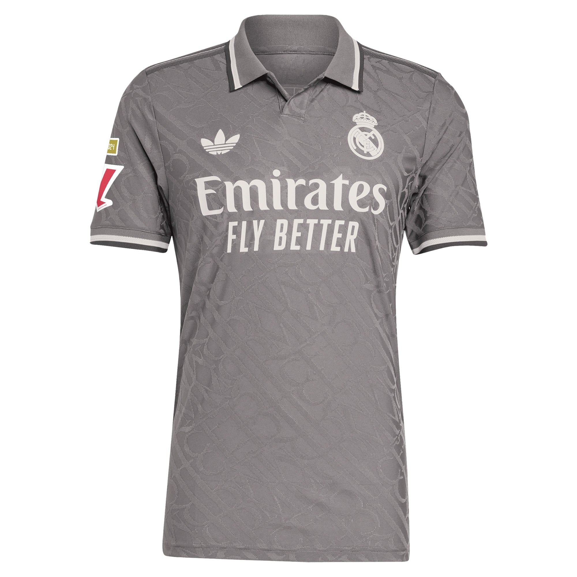 Real Madrid adidas Originals 2024/25 Third Custom Authentic T-shirt - Charcoal