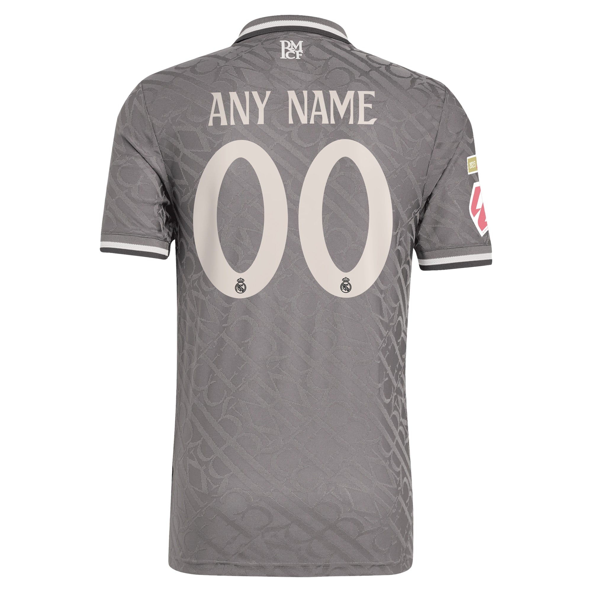 Real Madrid adidas Originals 2024/25 Third Custom Authentic T-shirt - Charcoal
