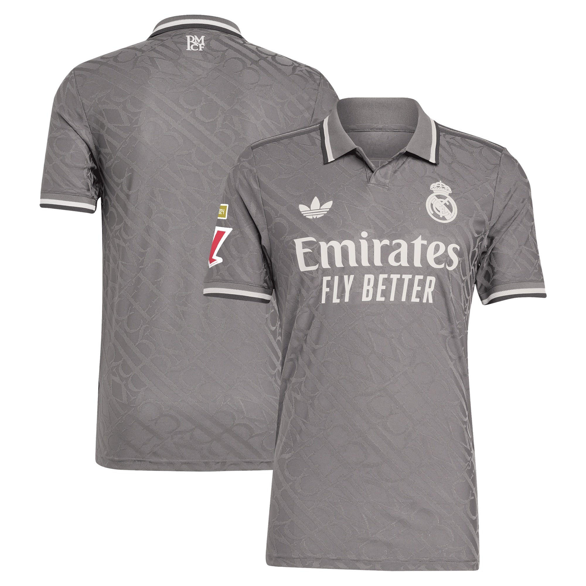 Real Madrid adidas Originals 2024/25 Third Authentic T-shirt - Charcoal