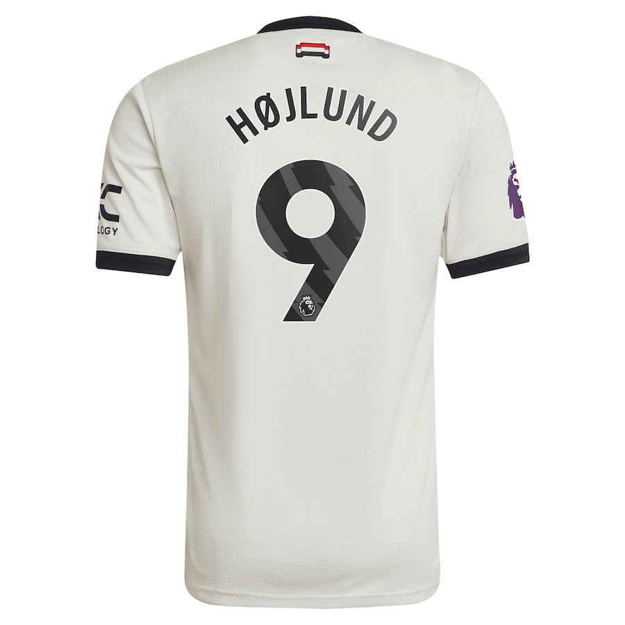 Rasmus Højlund Manchester United adidas Originals 2024/25 Third Authentic T-shirt - Cream