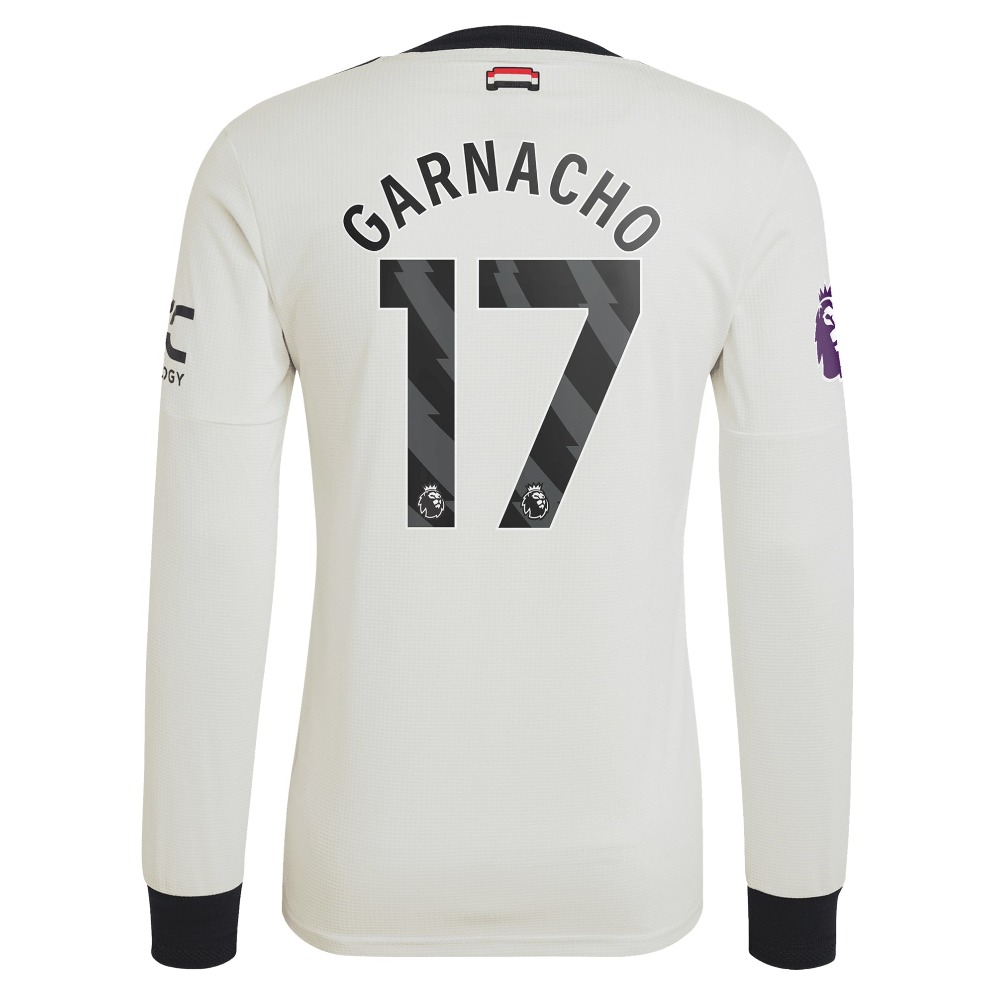 Alejandro Garnacho Manchester United adidas Originals 2024/25 Third Long Sleeve Authentic T-shirt - Cream