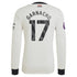 Alejandro Garnacho Manchester United adidas Originals 2024/25 Third Long Sleeve Authentic T-shirt - Cream