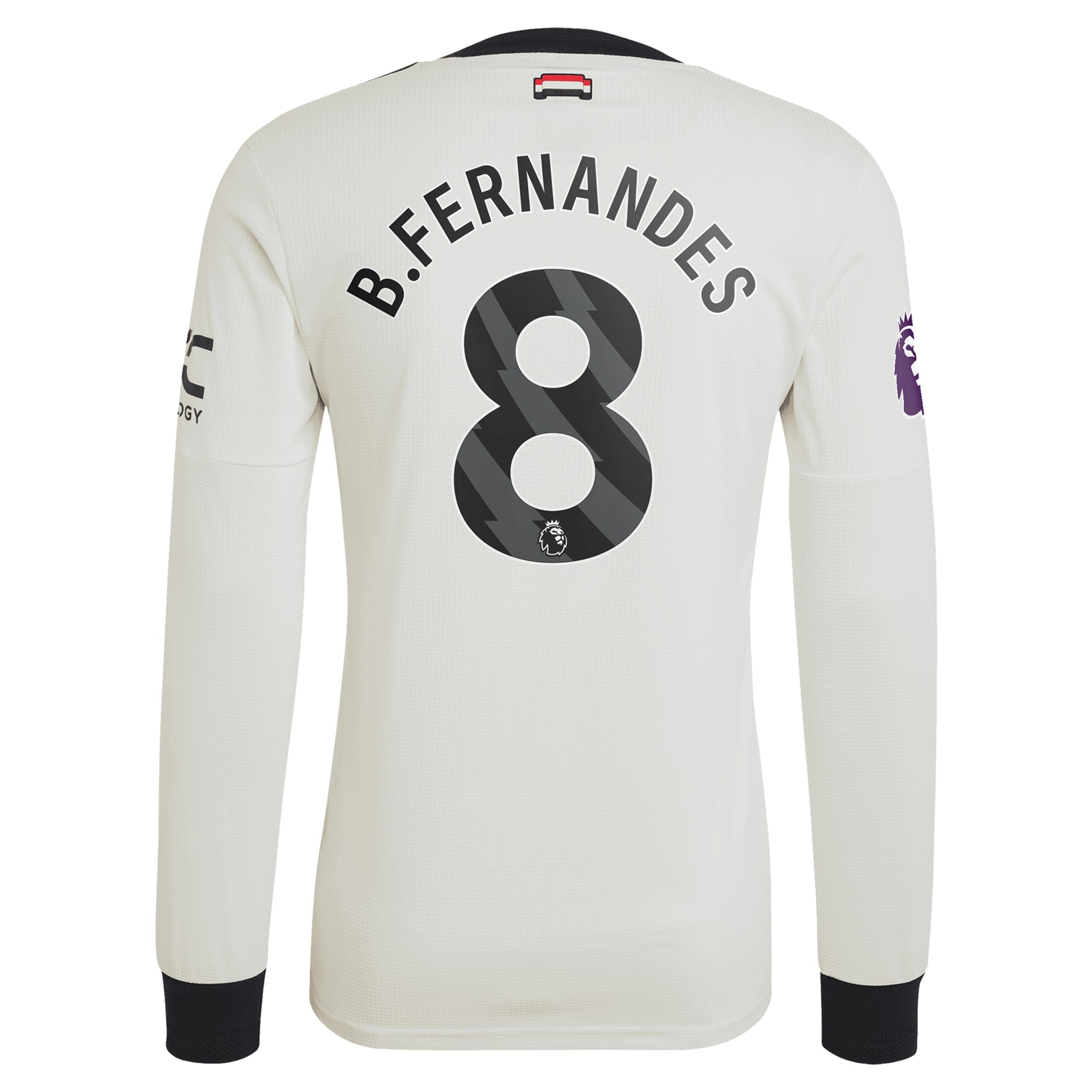 Bruno Fernandes Manchester United adidas Originals 2024/25 Third Long Sleeve Authentic T-shirt - Cream