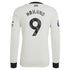 Rasmus Højlund Manchester United adidas Originals 2024/25 Third Long Sleeve Authentic T-shirt - Cream