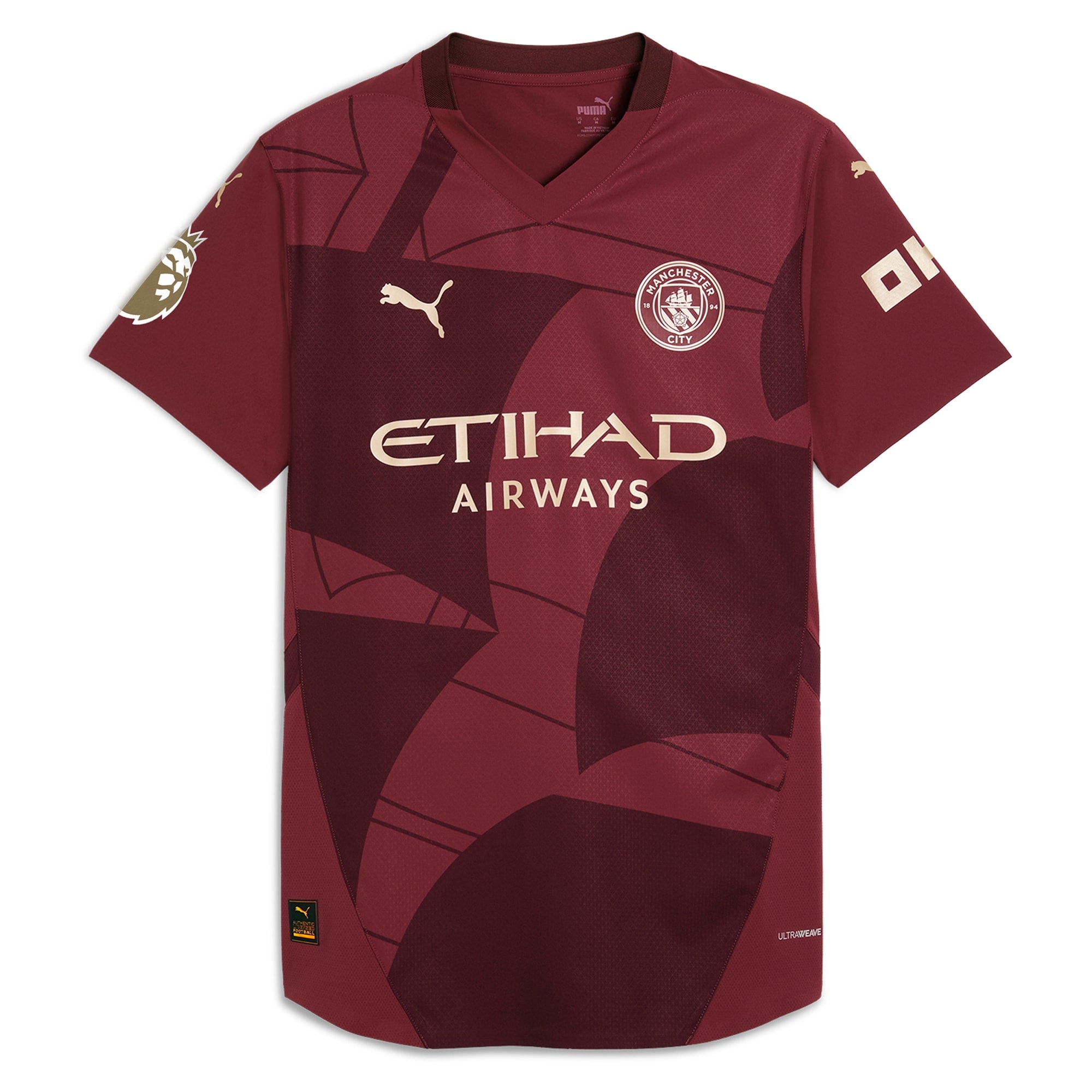 Manchester City Puma 2024/25 Third Authentic T-shirt - Burgundy
