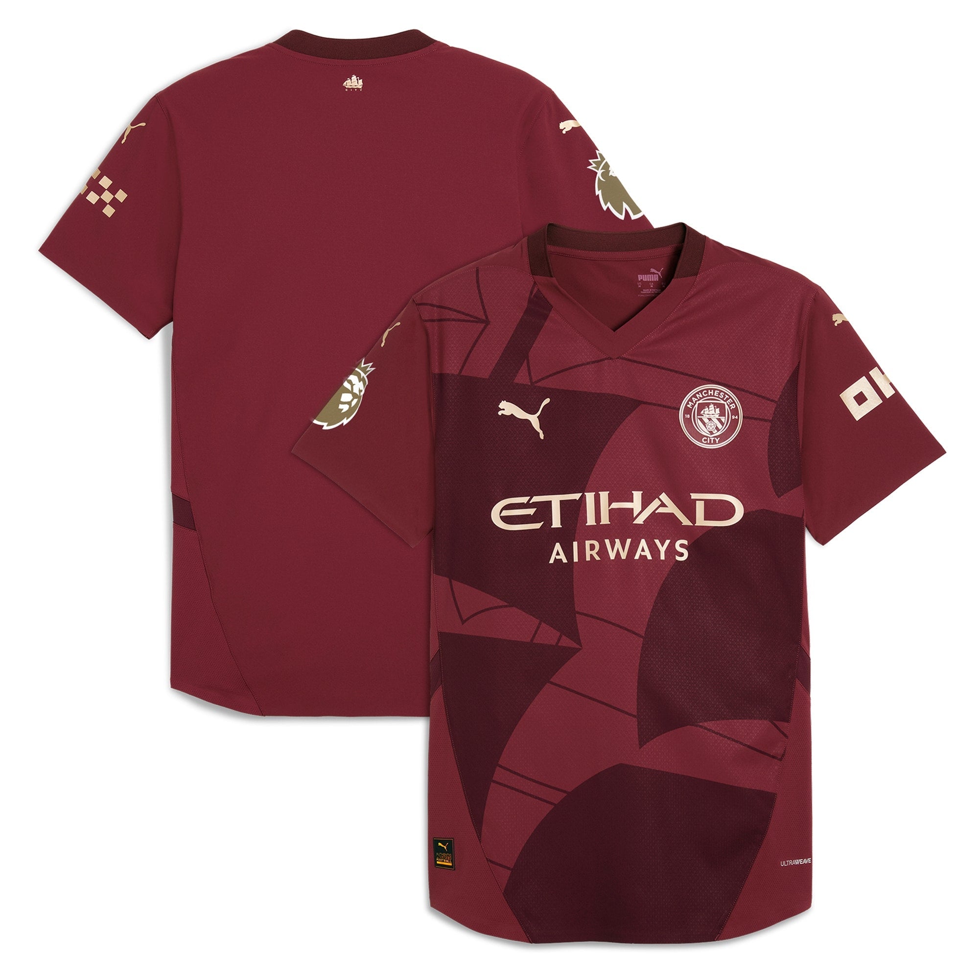 Manchester City Puma 2024/25 Third Authentic T-shirt - Burgundy