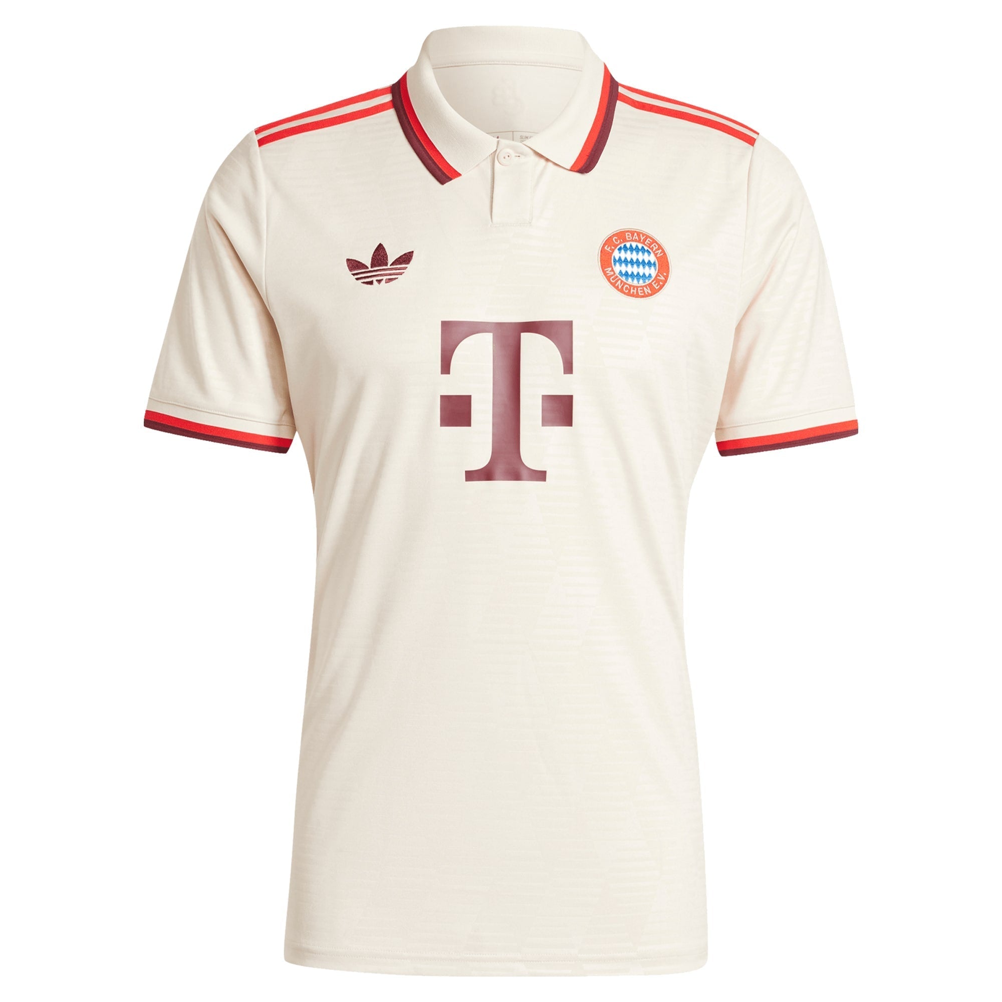Bayern Munich adidas Originals 2024/25 Third Custom Authentic T-shirt - Cream