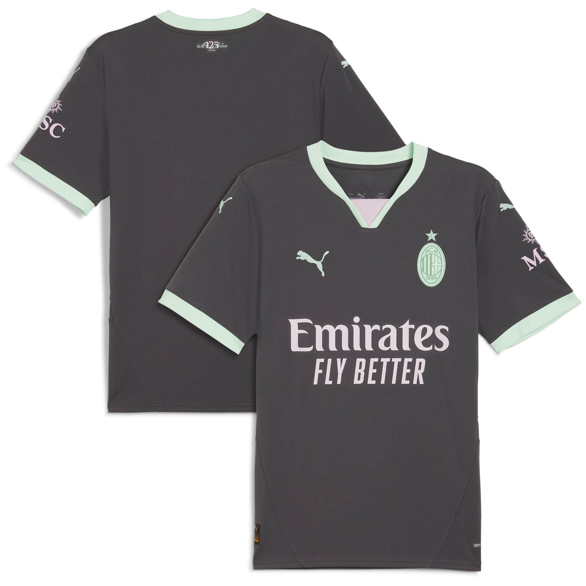 AC Milan Puma 2024/25 Third Authentic T-shirt - Charcoal