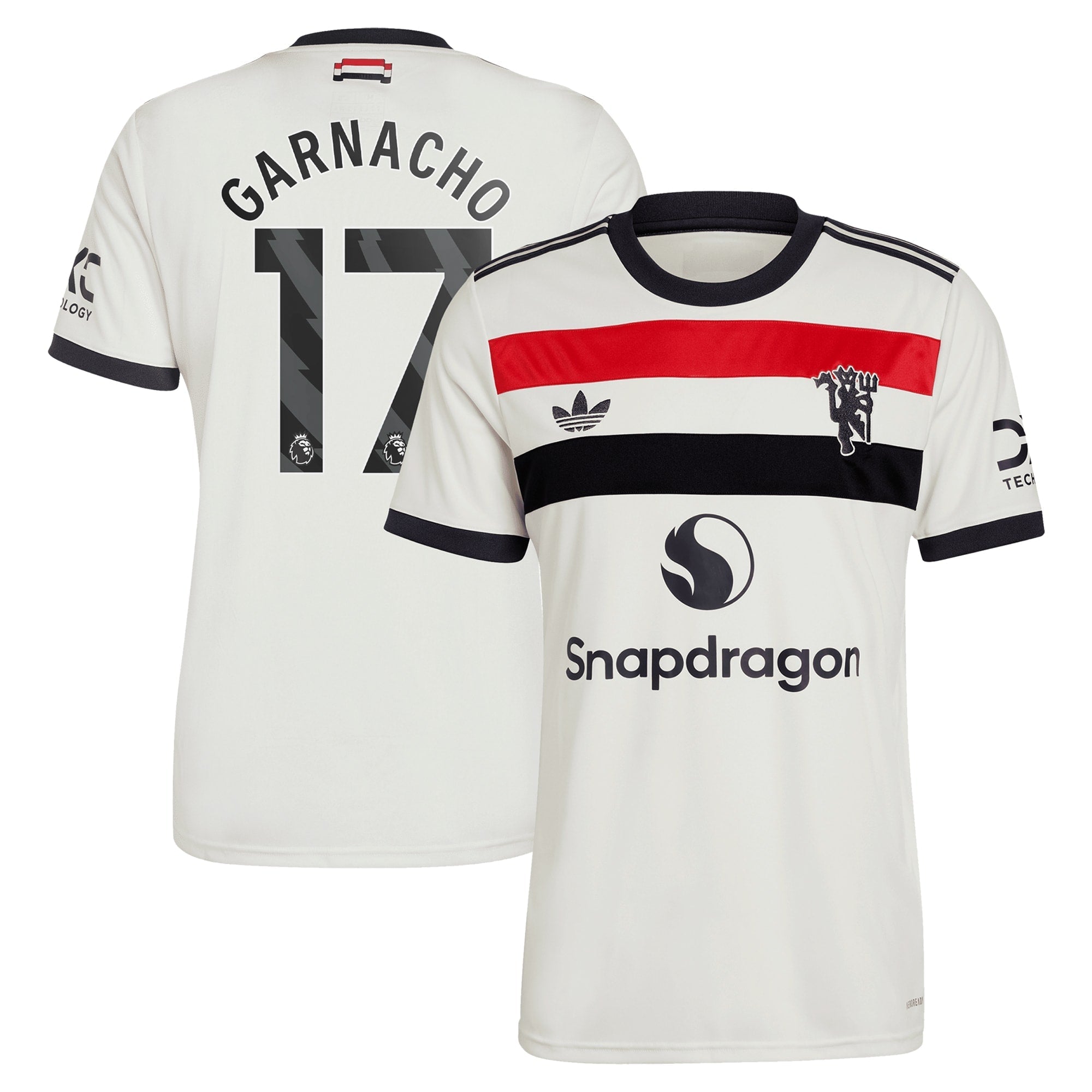 Alejandro Garnacho Manchester United adidas Originals 2024/25 Third Authentic T-shirt - Cream