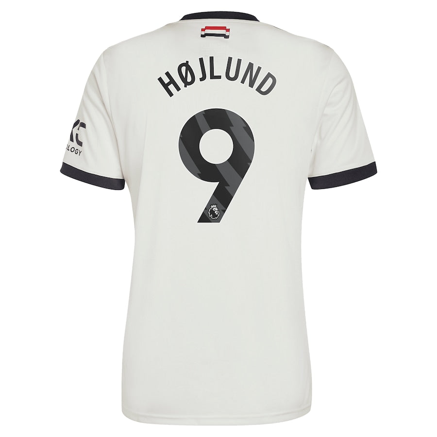 Rasmus Højlund Manchester United adidas Originals 2024/25 Third Authentic T-shirt - Cream
