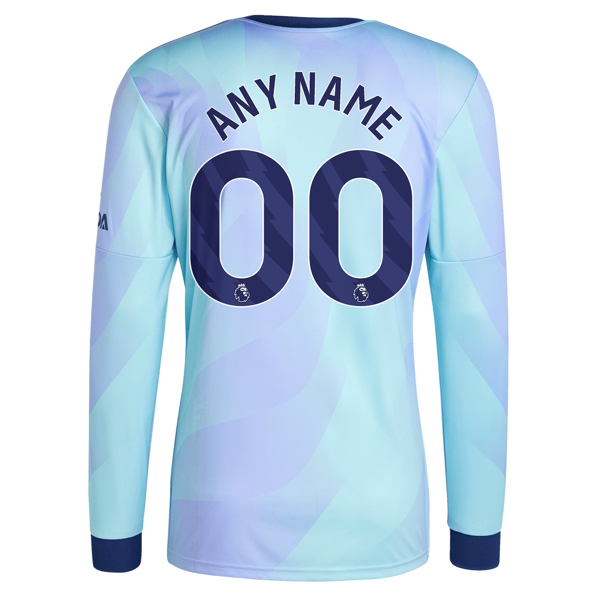 Arsenal adidas Originals 2024/25 Third Long Sleeve Custom Authentic T-shirt - Aqua