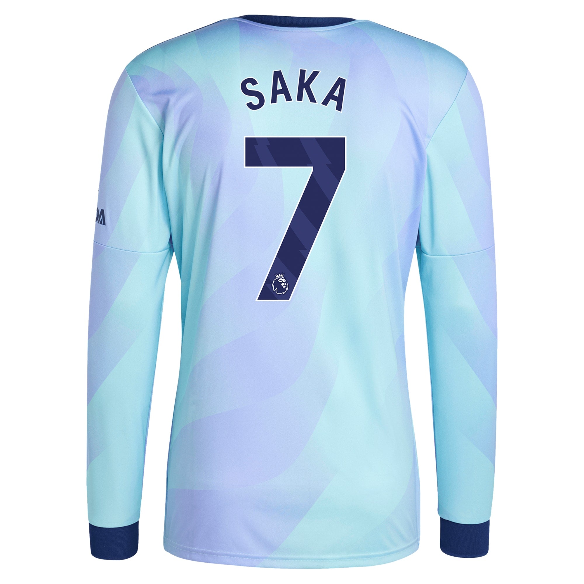 Bukayo Saka Arsenal adidas Originals 2024/25 Third Long Sleeve Player Authentic T-shirt - Aqua