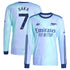 Bukayo Saka Arsenal adidas Originals 2024/25 Third Long Sleeve Player Authentic T-shirt - Aqua