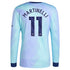Declan Rice Arsenal adidas Originals 2024/25 Third Long Sleeve Player Authentic T-shirt - Aqua