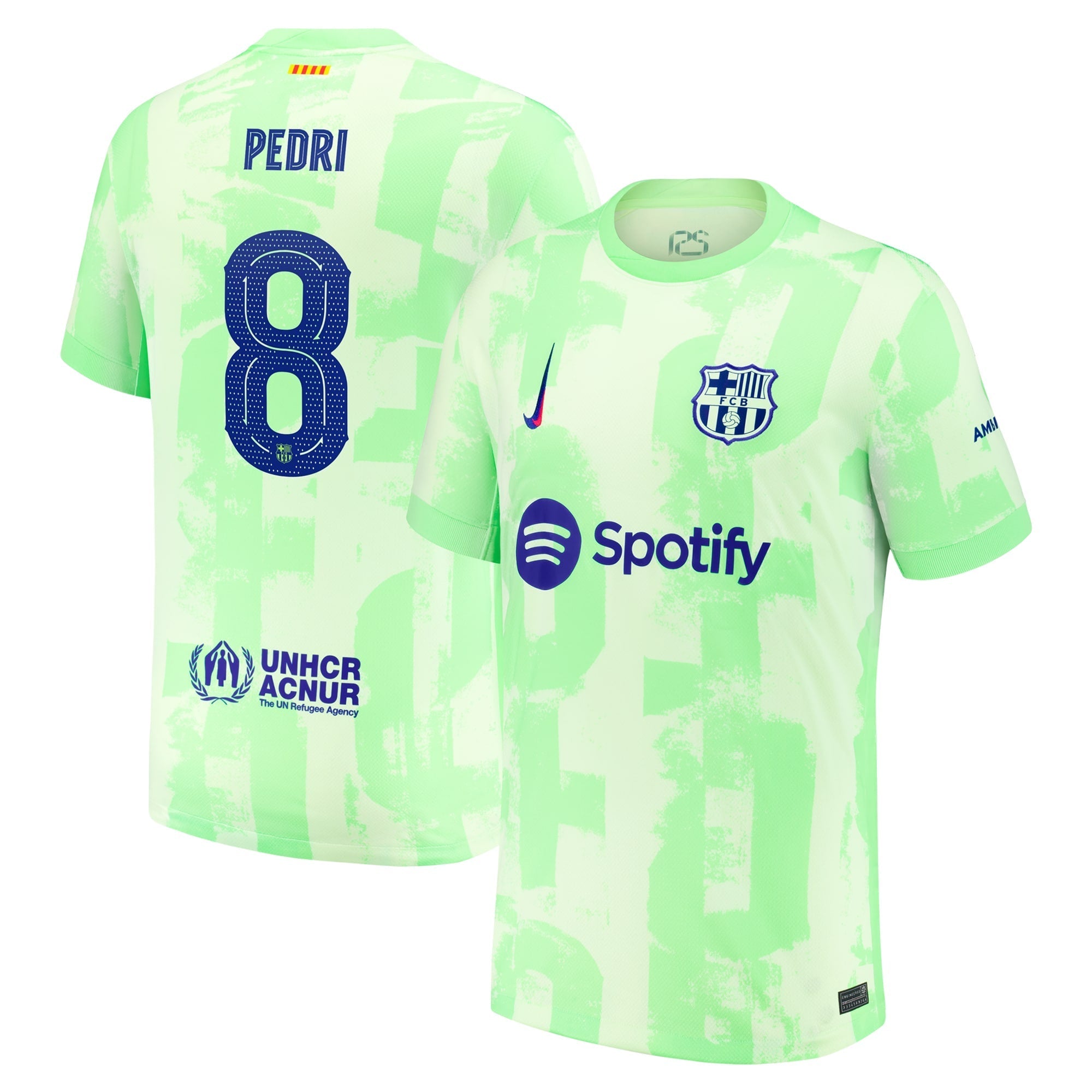 Pedri Barcelona Nike 2024/25 Third Player Authentic T-shirt - Yellow