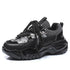 Nevada Gne Leather Chunky Sneaker, Women Cross-tie Fashion Casual Shoes Footwear