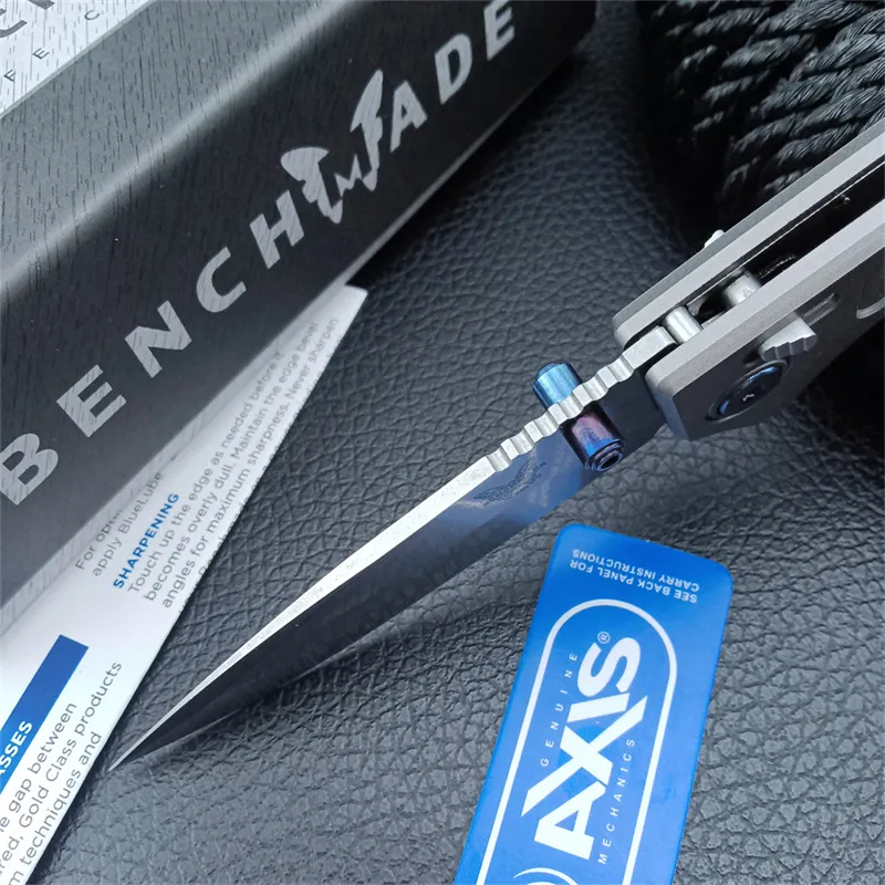 Benchmade 748 Narrows: Gray Aluminum & D2 Precision Art Knife