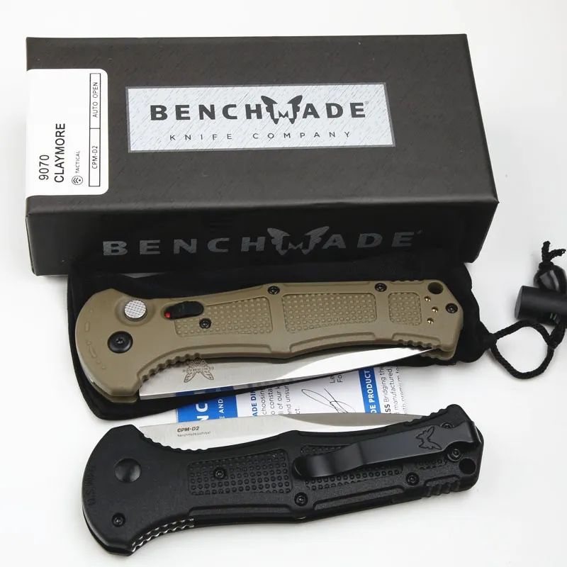 Benchmade 9070BK Claymore: 218mm Tactical Folder | Grivory Nylon Fiber & 59HRC