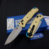 Benchmade 535 Bugout "Golden" Edition: Solid Brass Handle & Stone-Washed Steel