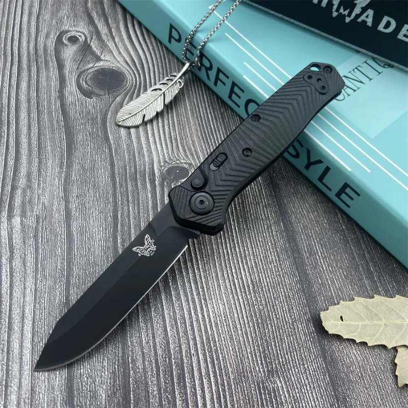 Professional Title: Benchmade 8551 Mediator Auto: Safety Orange S90V Tactical Folder