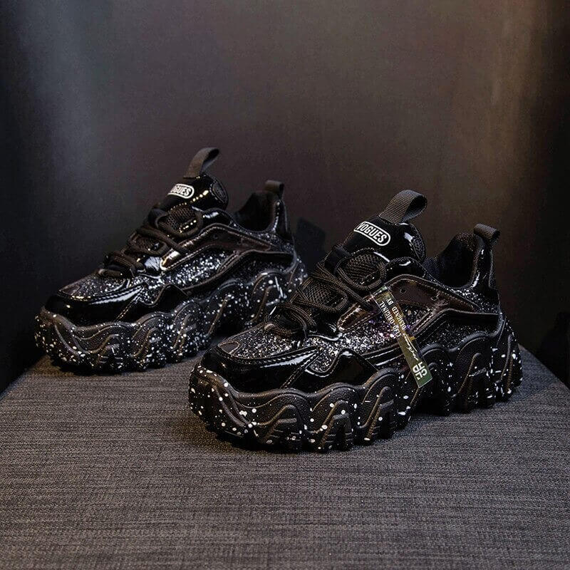 Sneakers Women Spring 2020 Sequined Cloth Bling Breathable Round Toe Leisure Chunky Women Shoes Tenis Feminino Zapatos De Mujer