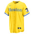 Boston Red Sox Nike City Connect Custom Authentic T-shirt - Gold/Light Blue