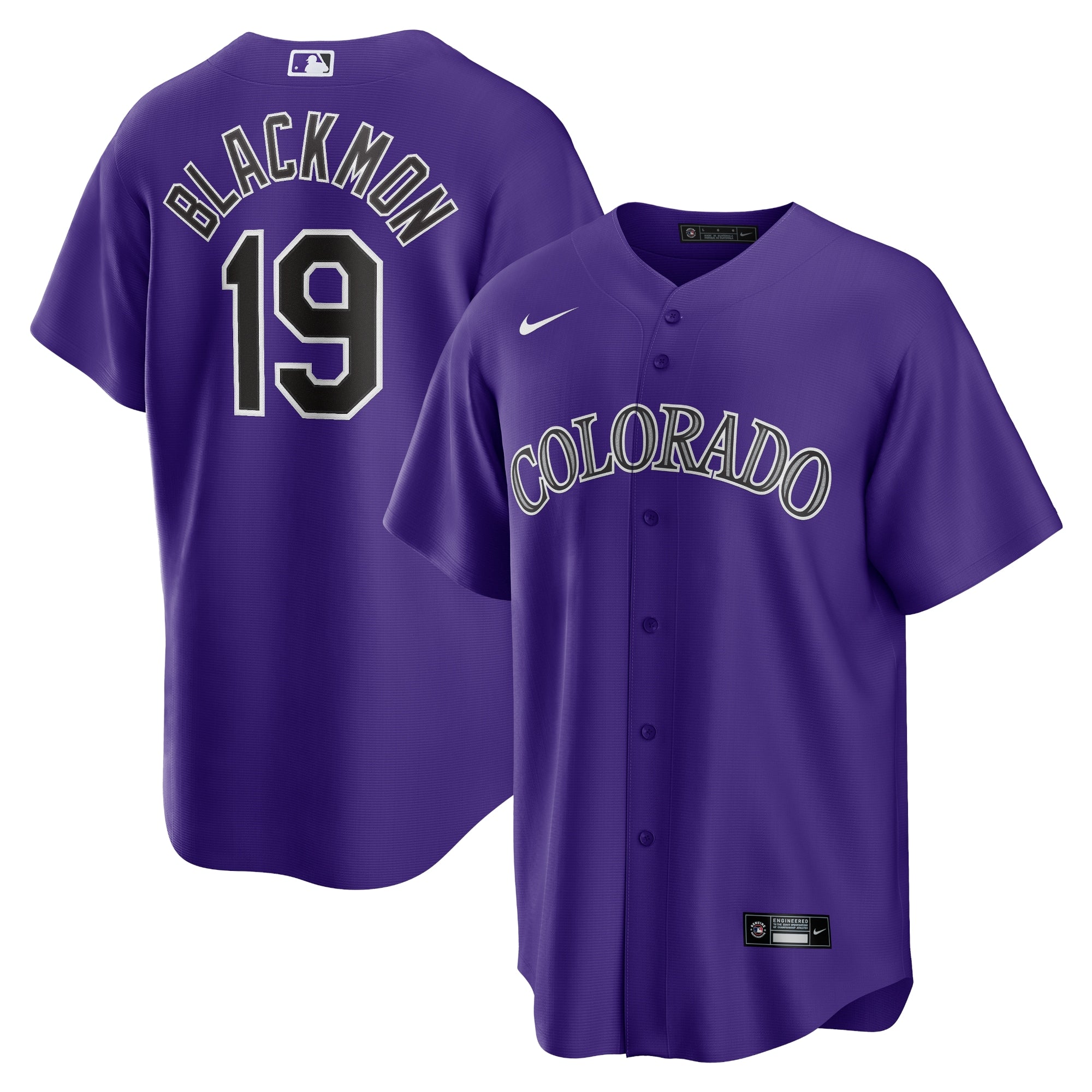Charlie Blackmon Colorado Rockies Nike Alternate Player Name Authentic T-shirt - Purple