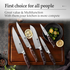 Chef Knife Germany 1.4116 Stainless Steel 5PCS For Kitchen