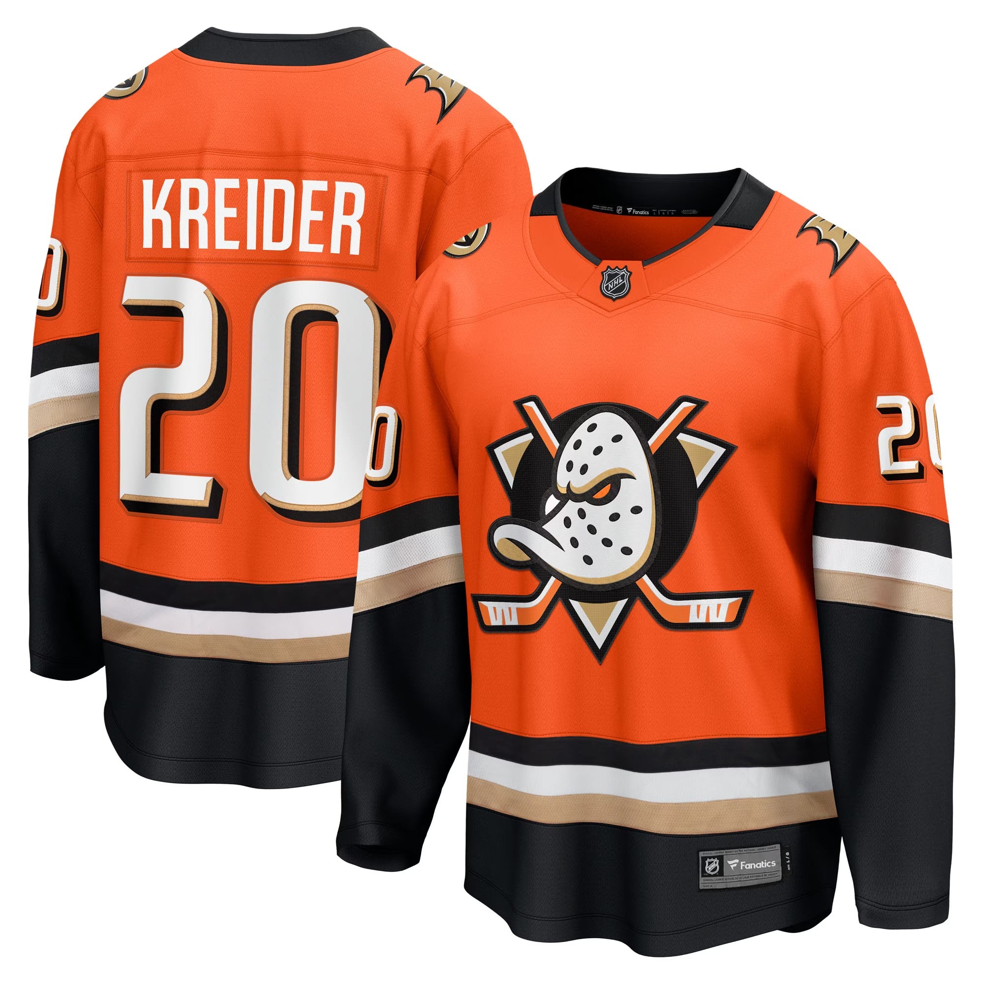 Chris Kreider Anaheim Ducks Fanatics Home Breakaway Jersey – Orange