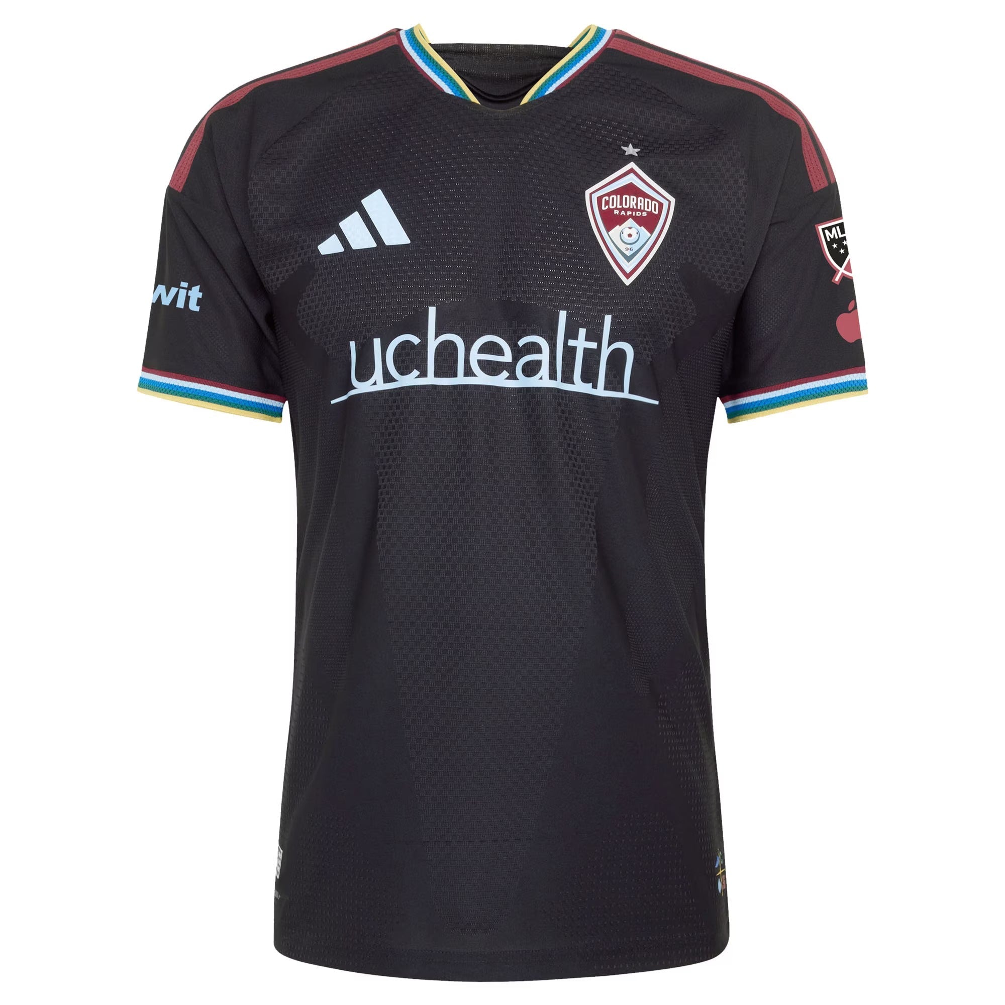 Colorado Rapids // adidas Paxten Aaronson #10 Official 2026 Colorful Colorado On-Field Patch Jersey – Black