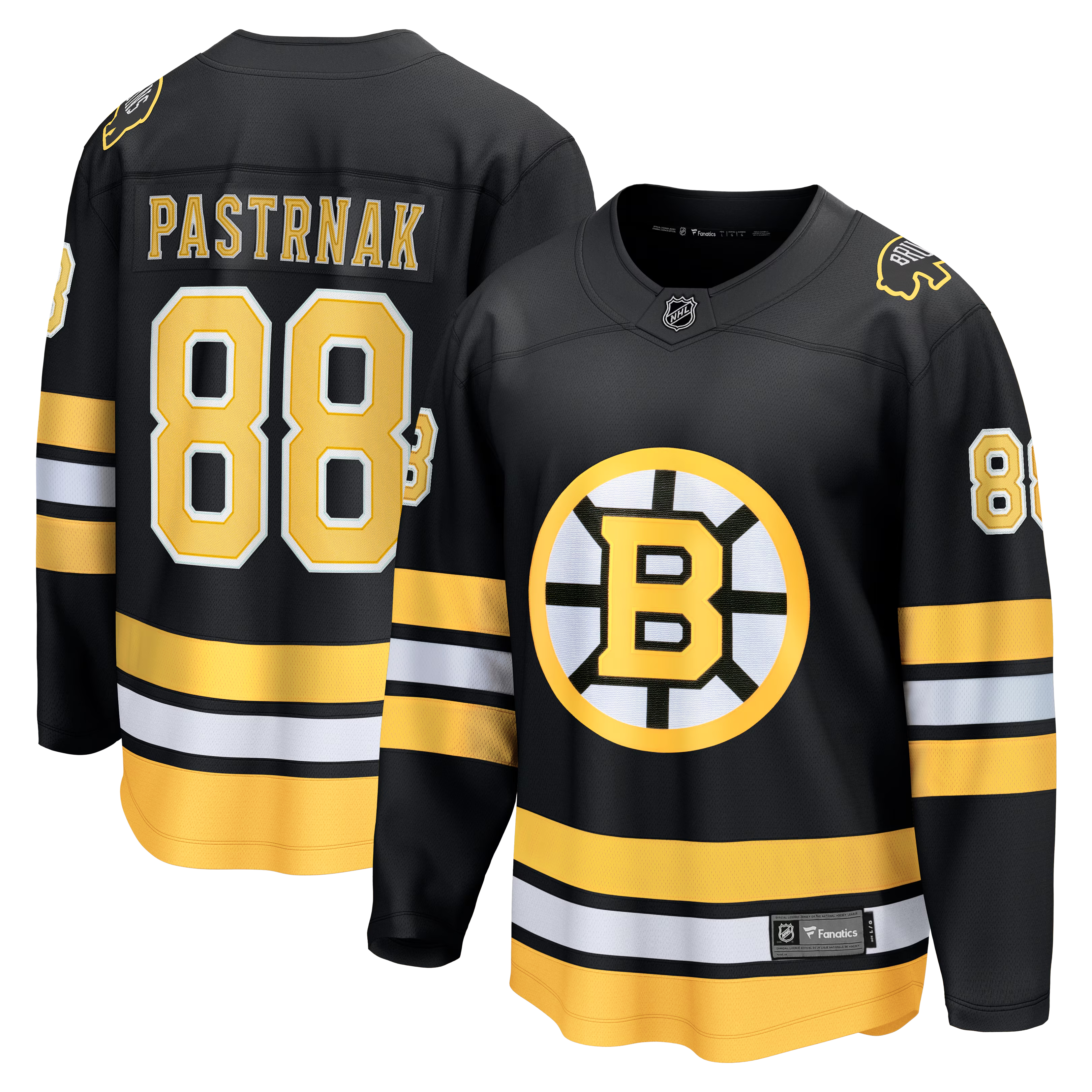 David Pastrňák Boston Bruins Fanatics Home Breakaway Jersey – Black