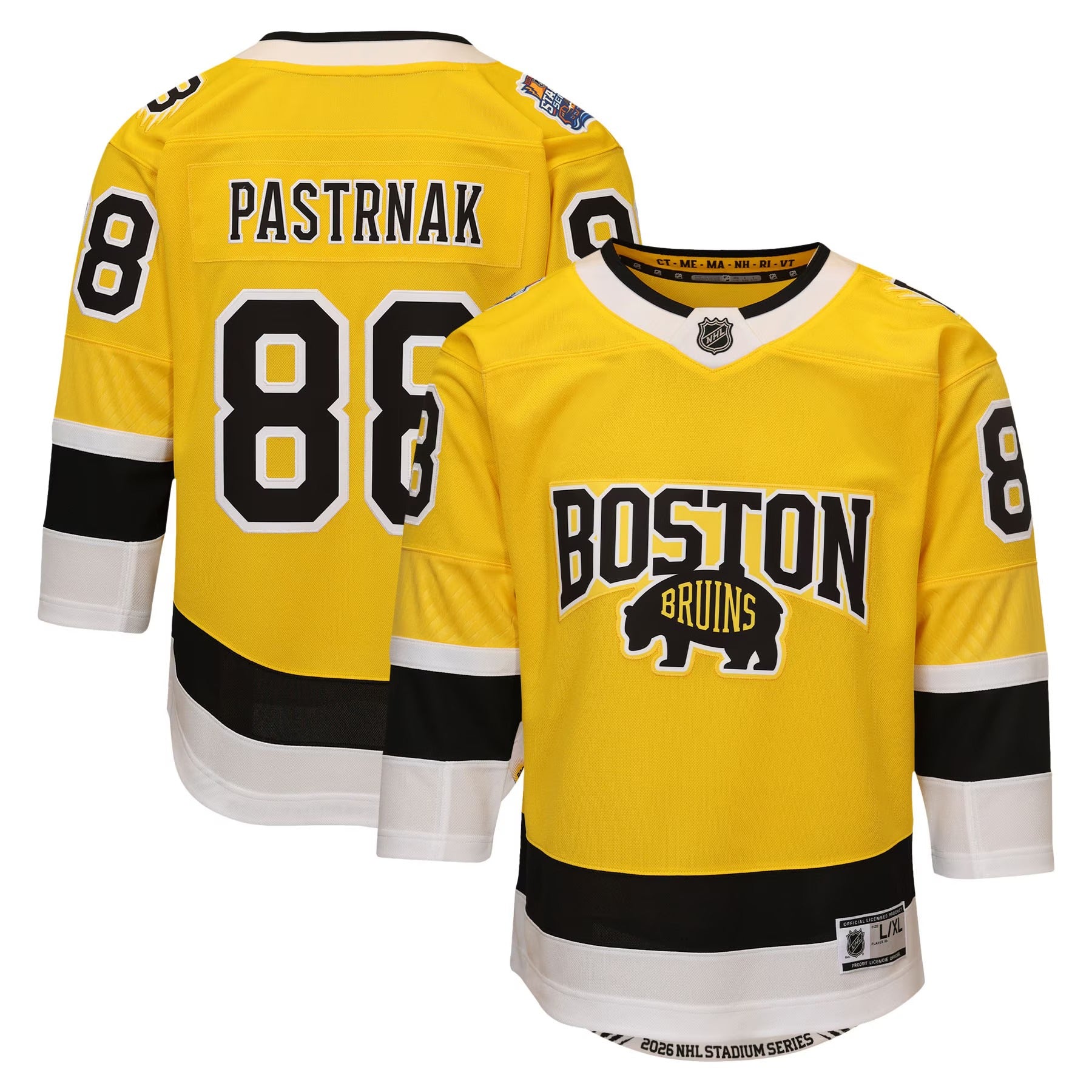 David Pastrňák Boston Bruins Outerstuff 2026 NHL Stadium Series Premier Jersey – Gold