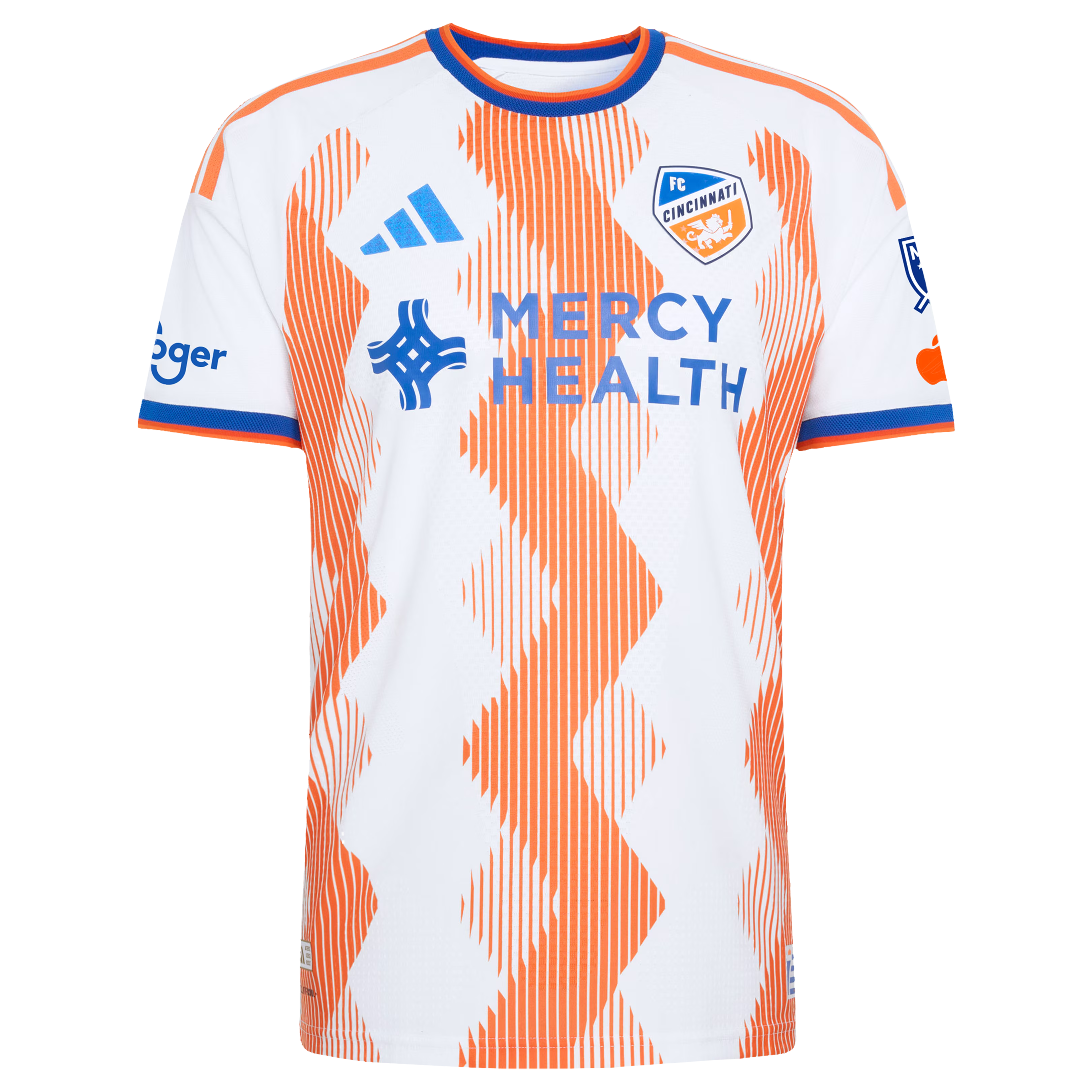 FC Cincinnati // adidas Official 2026 The Seven Hills On-Field Patch Custom Jersey – White