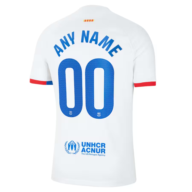 Fc Barcelona Nike 2023/24 Away Custom Authentic T-shirt - White
