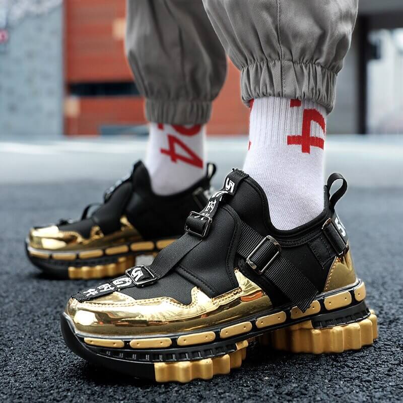 TUINANLE Platform Sneakers Women Gold 2020 Men Chunky Sneakers Fashion Shoes Black Wedge Men Breathable Running Colorful Sneaker
