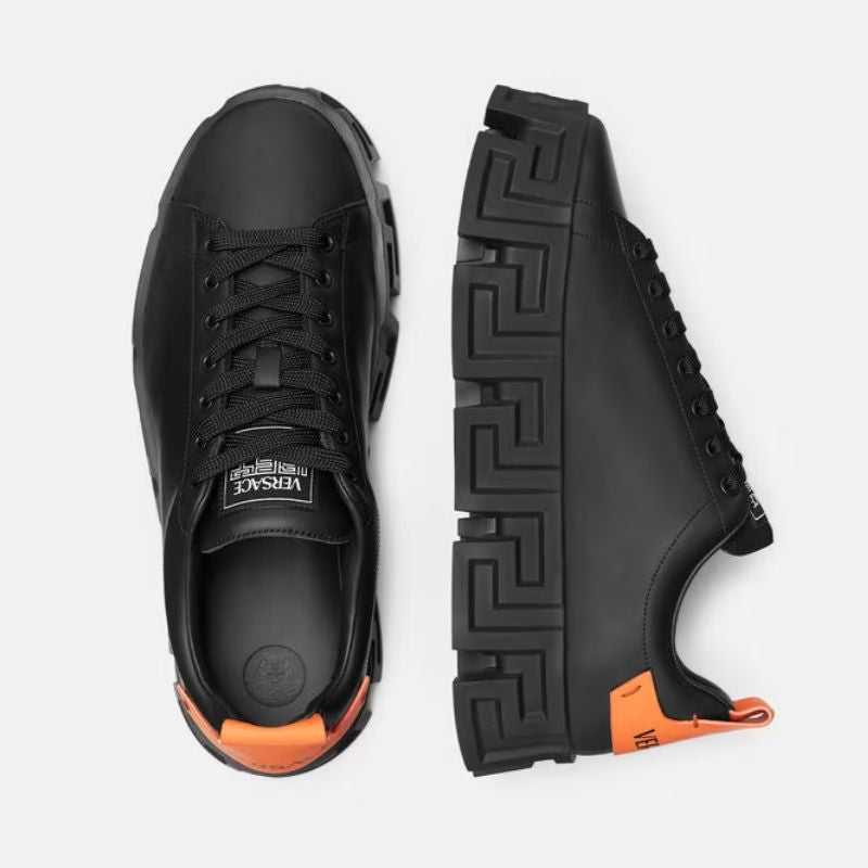 Greca Labyrinth Sneakers Luxury Orange+Black - Nevada Shoe