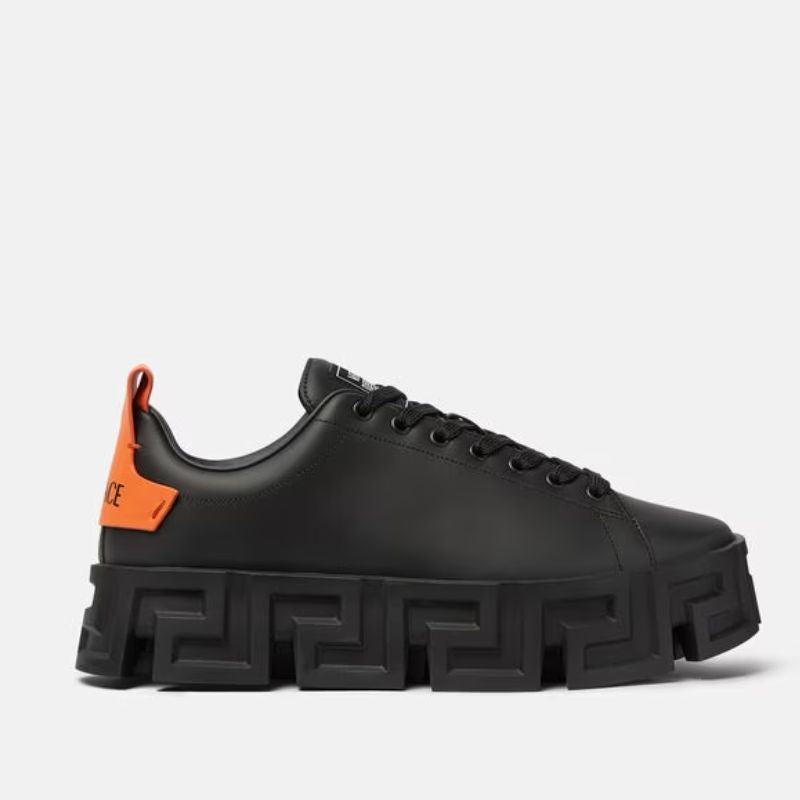 Greca Labyrinth Sneakers Luxury Orange+Black - Nevada Shoe