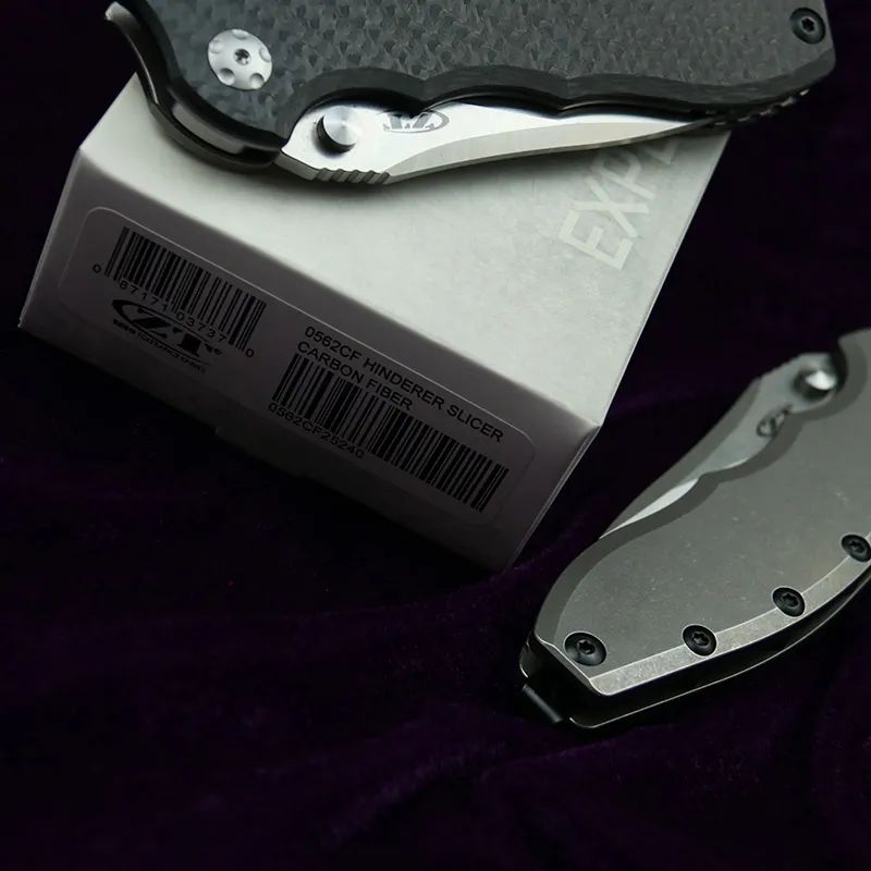 Hinderer 0562CF Slicer: 209mm Tactical Folder | Ceramic Bearing System | Titanium & Carbon Fiber