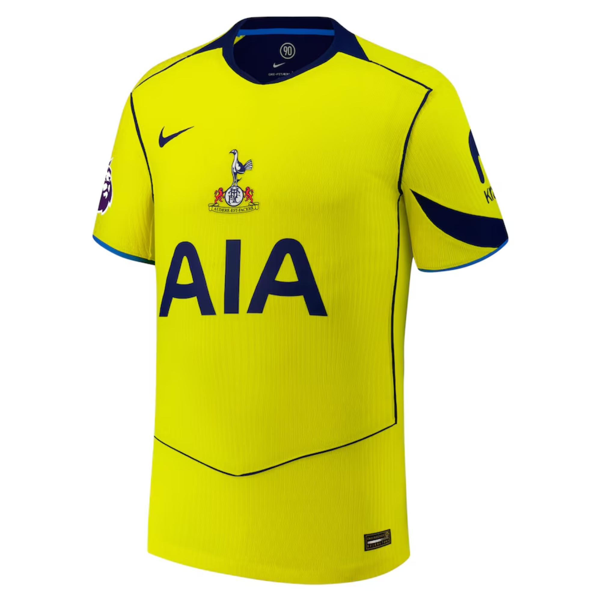 Men's Tottenham Hotspur Nike 2025/26 Third Authentic Jersey with Patch - Yellow