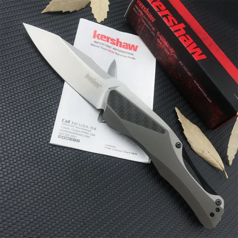 Kershaw 5500 Launch Series: Carbon Fiber & Black Aluminum D2 Folder