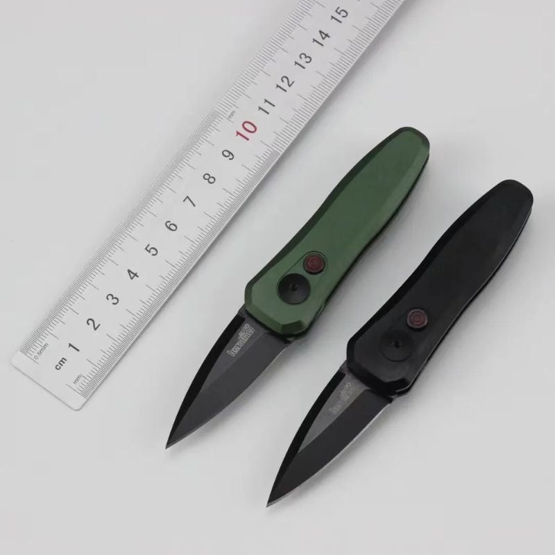 Kershaw 7500BLK Micro-Tactical Folder: 12.9 cm Aluminum | Titanium-Coated 58HRC