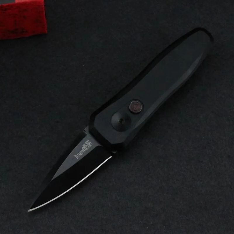 Kershaw 7500BLK Micro-Tactical Folder: 12.9 cm Aluminum | Titanium-Coated 58HRC