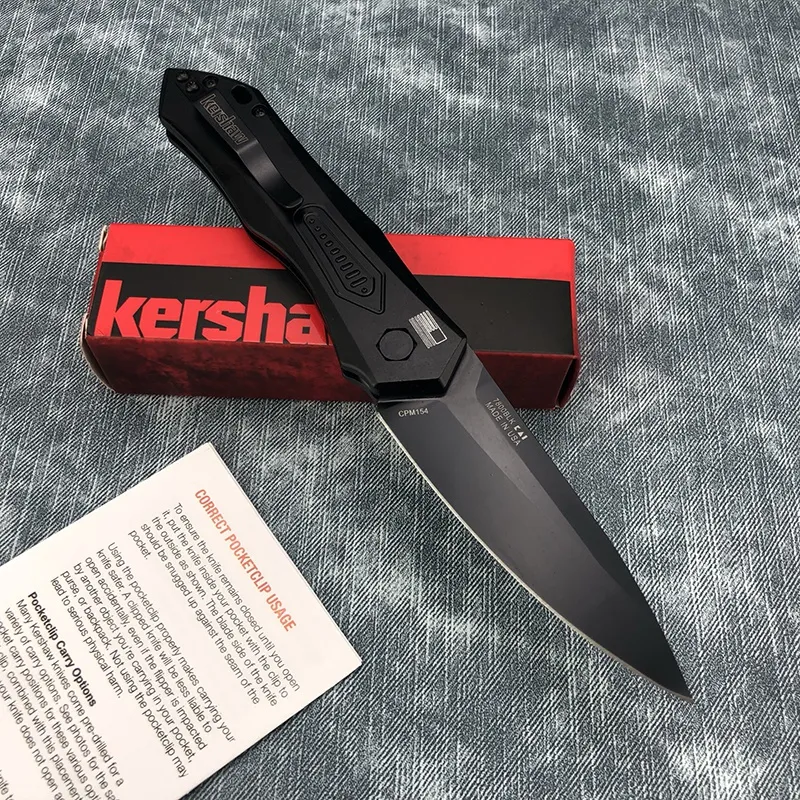 Kershaw 7800BLK Launch 6: Black DLC CPM-154 Tactical Automatic