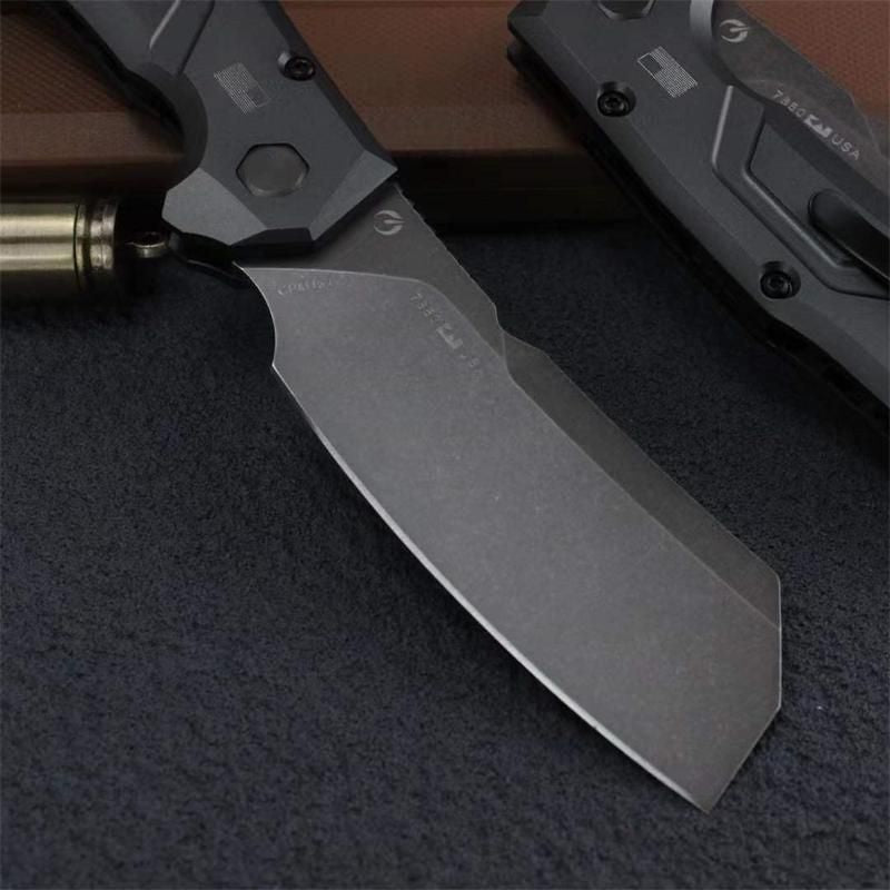 Kershaw 7850 Automatic Knife: 197 mm Tactical Hunter | Carbon Fiber & 6061-T6 Aluminum | Black Stonewash