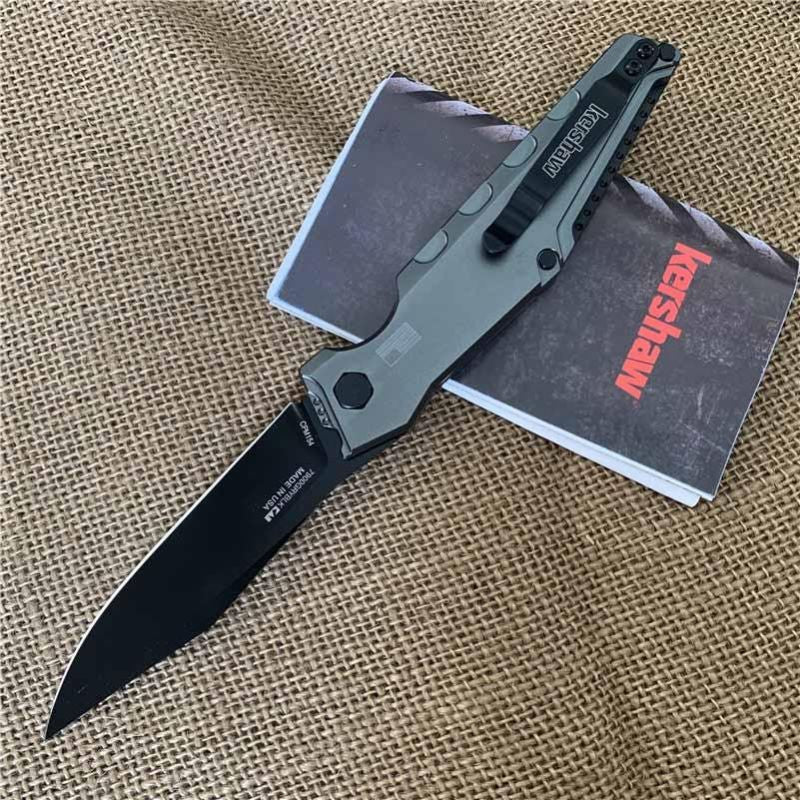 Kershaw 7900/7900GRYBLK Automatic Knife: 22 cm Tactical Hunter | 60 HRC Anodized Aluminum
