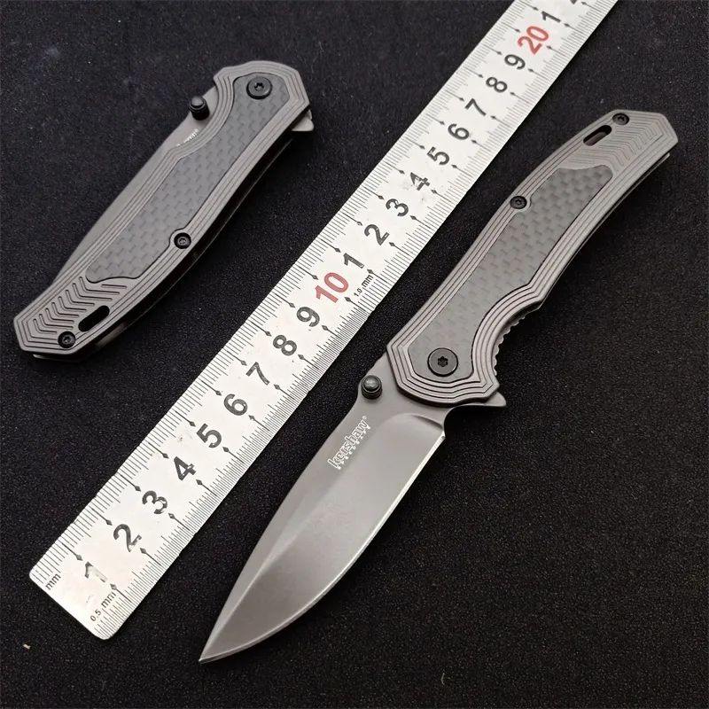 KnivesCollection™ | Kershaw 8310 Gray Folding Knife | 180mm Carbon Fiber & Steel