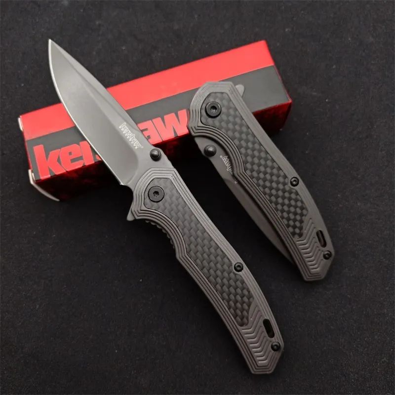 KnivesCollection™ | Kershaw 8310 Gray Folding Knife | 180mm Carbon Fiber & Steel